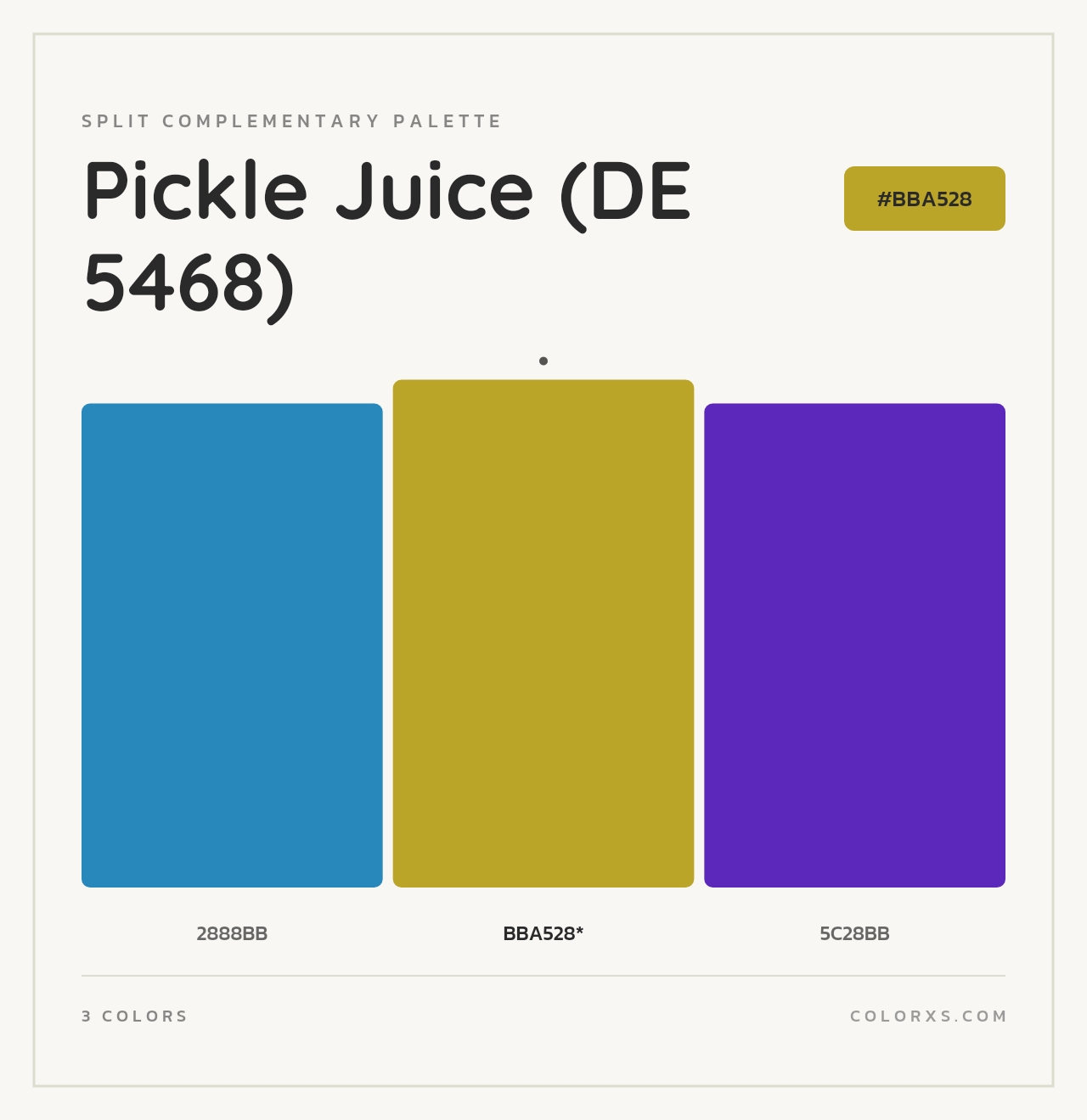 Pickle Juice (DE 5468) - Split-Complementary Color Palette
