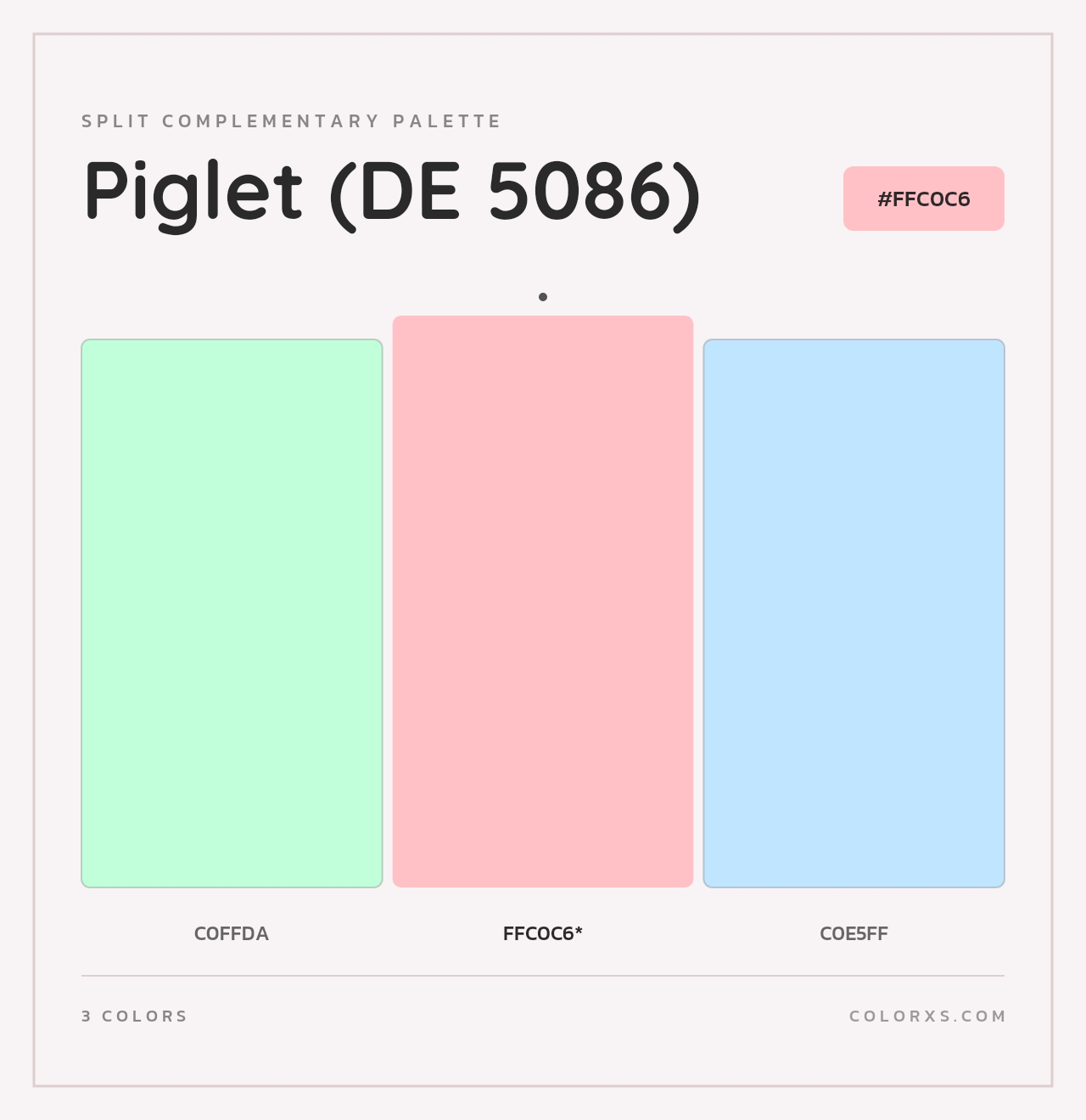 Piglet (DE 5086) - Split-Complementary Color Palette