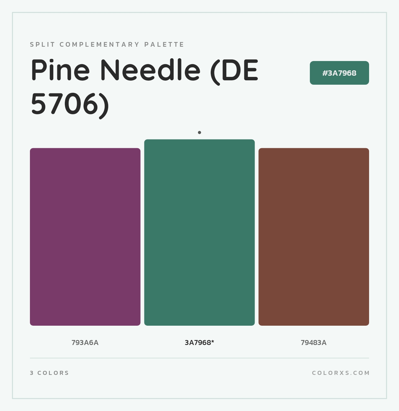Pine Needle (DE 5706) - Split-Complementary Color Palette