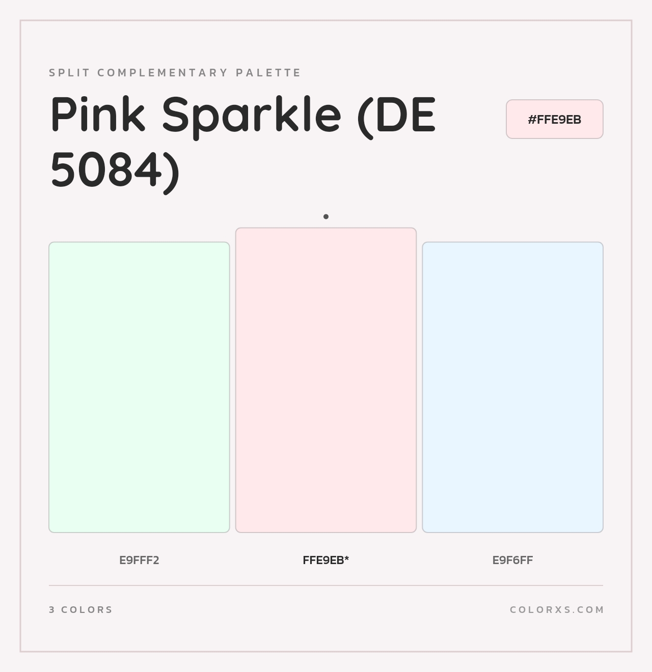 Pink Sparkle (DE 5084) - Split-Complementary Color Palette