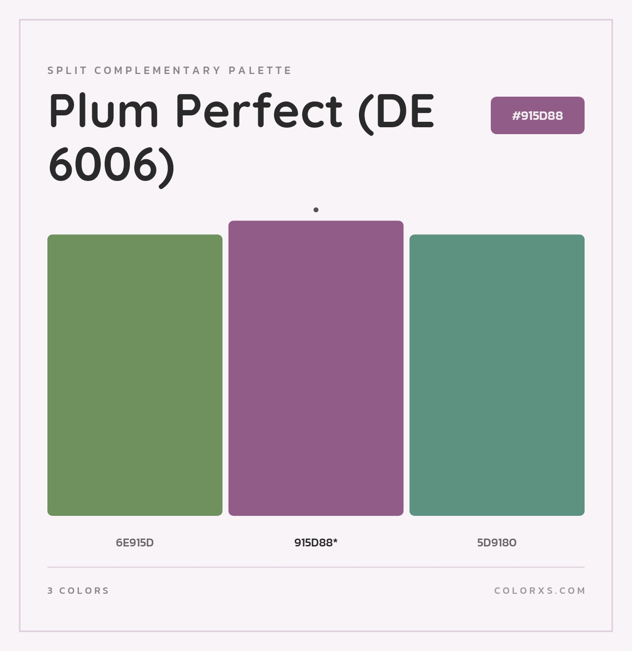 Plum Perfect (DE 6006) - Split-Complementary Color Palette