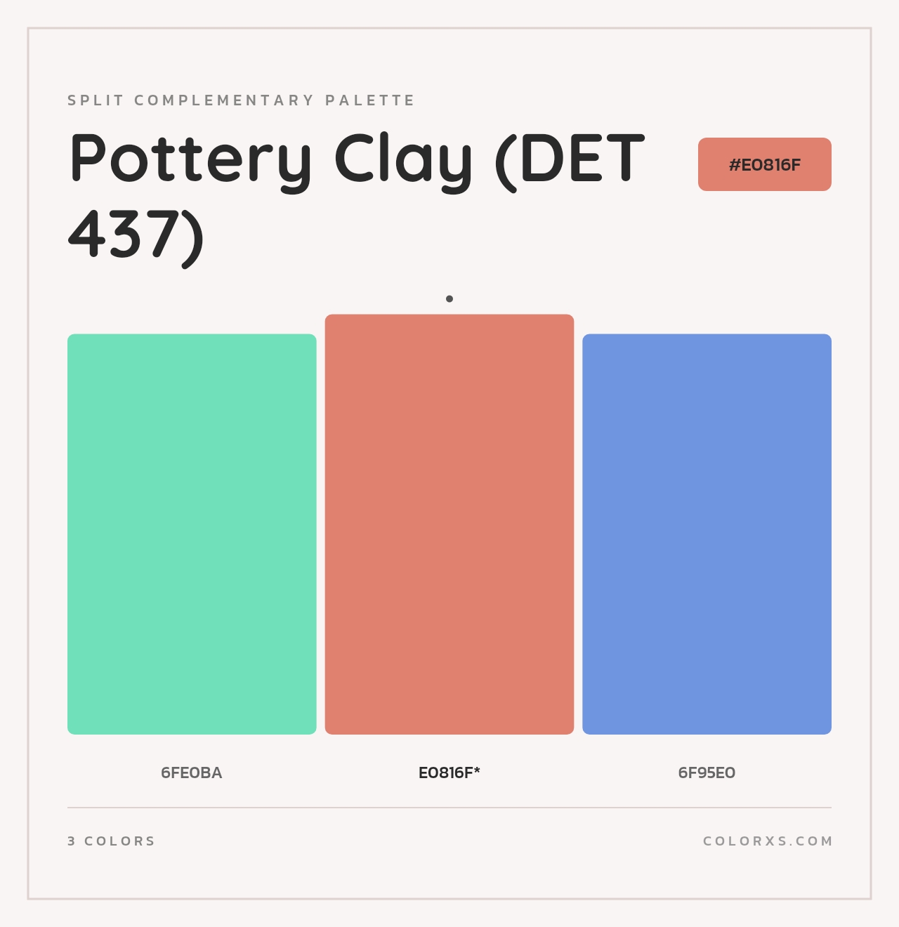 Pottery Clay (DET 437) - Split-Complementary Color Palette