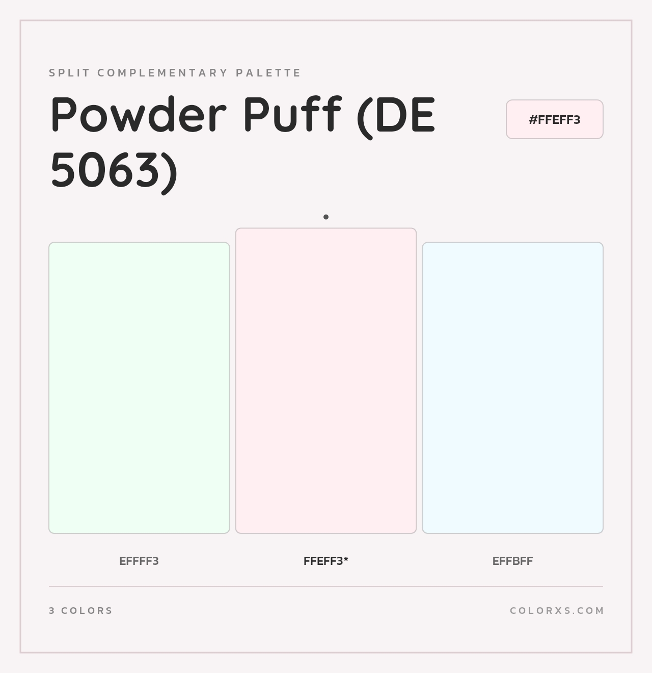 Powder Puff (DE 5063) - Split-Complementary Color Palette