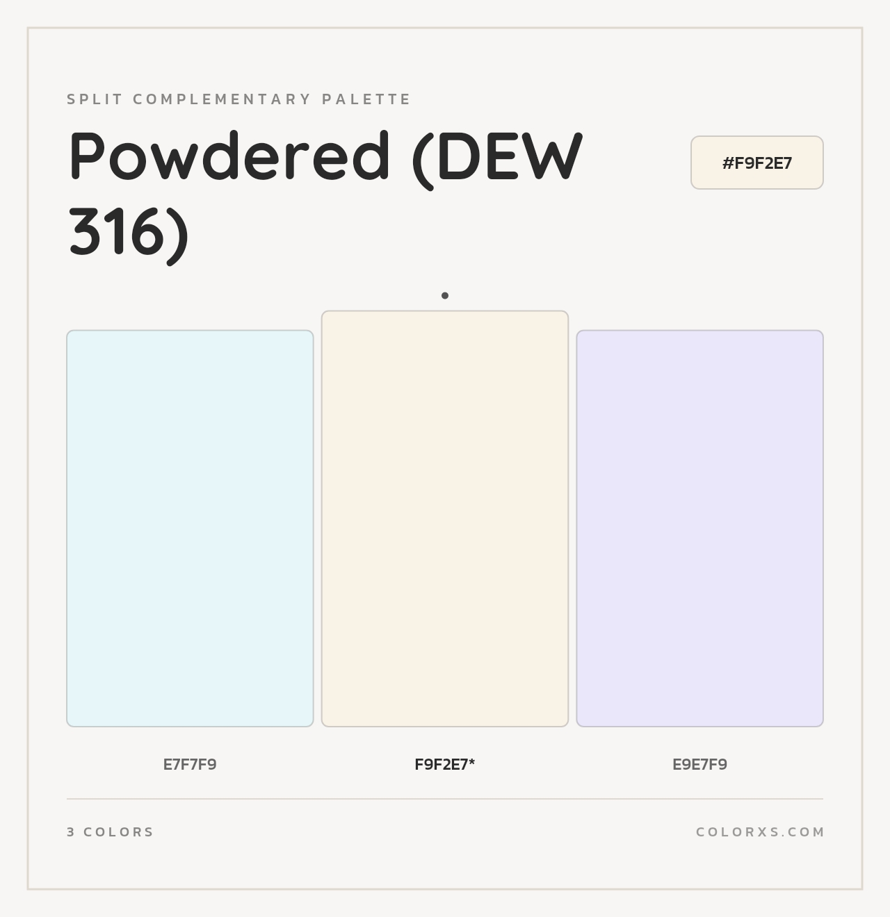 Powdered (DEW 316) - Split-Complementary Color Palette