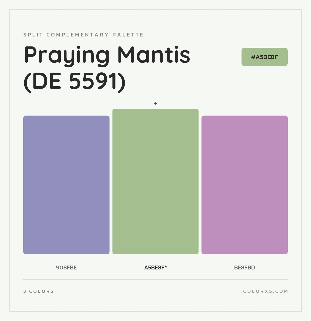 Praying Mantis (DE 5591) - Split-Complementary Color Palette