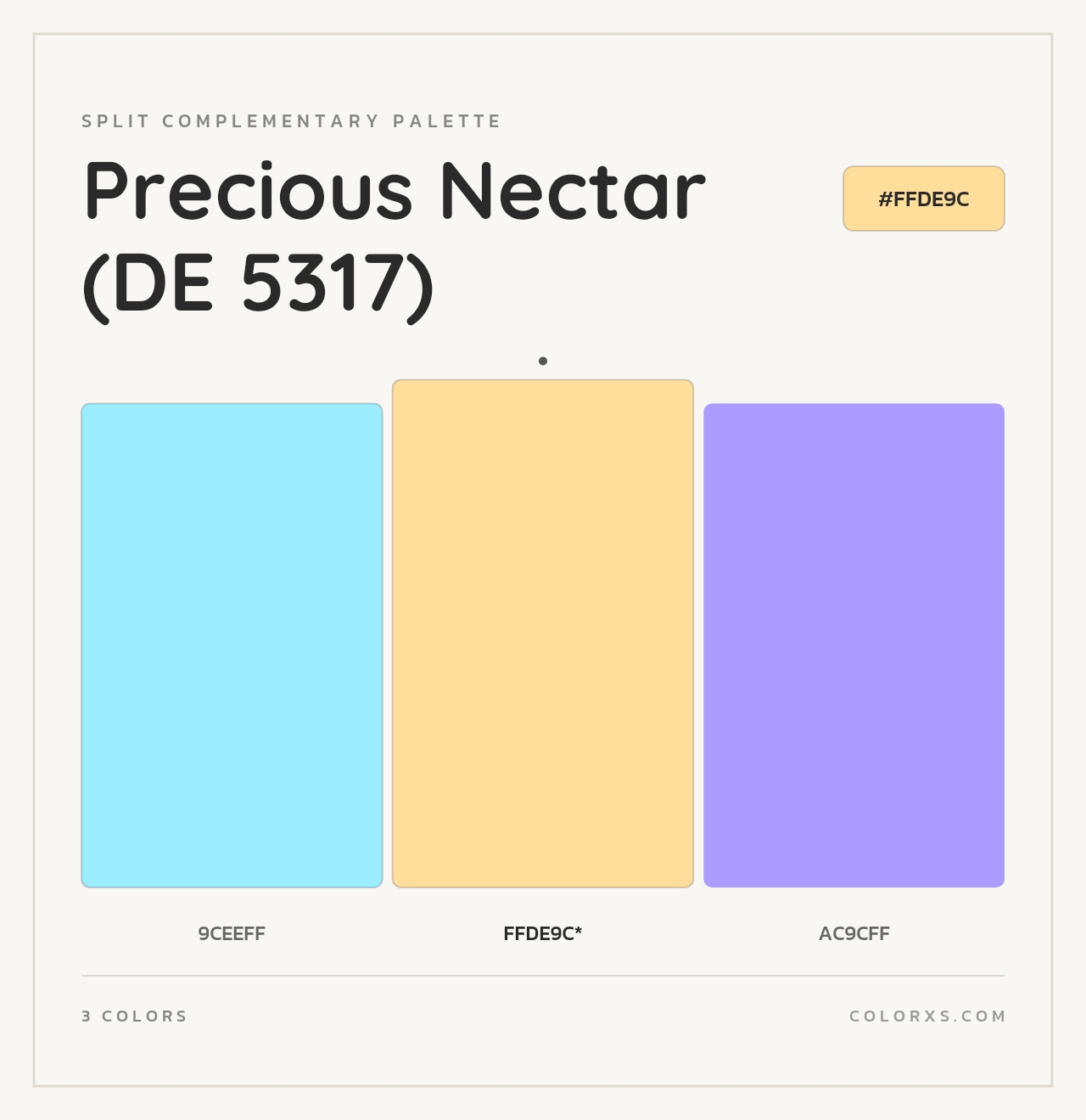 Precious Nectar (DE 5317) - Split-Complementary Color Palette