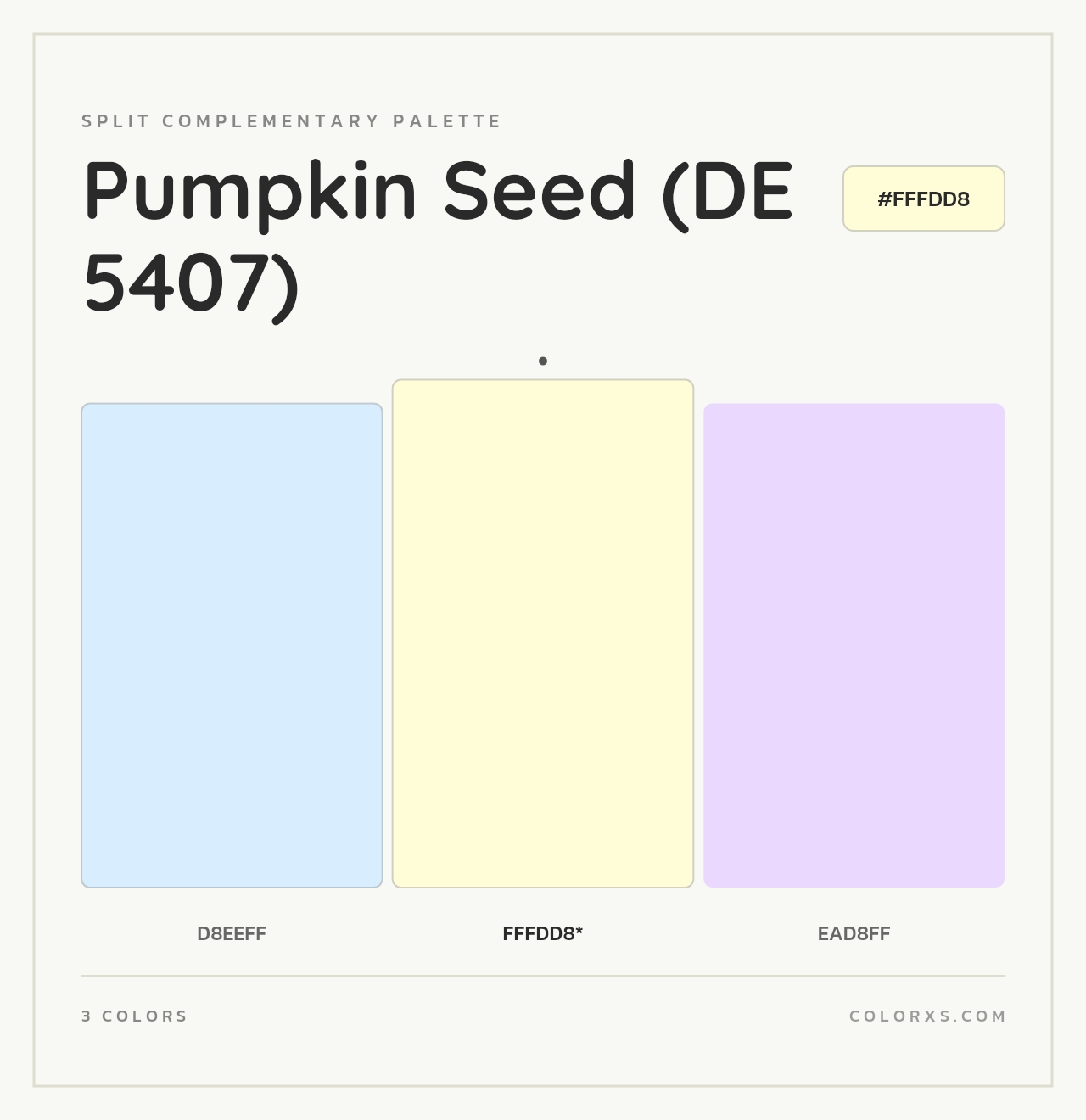 Pumpkin Seed (DE 5407) - Split-Complementary Color Palette