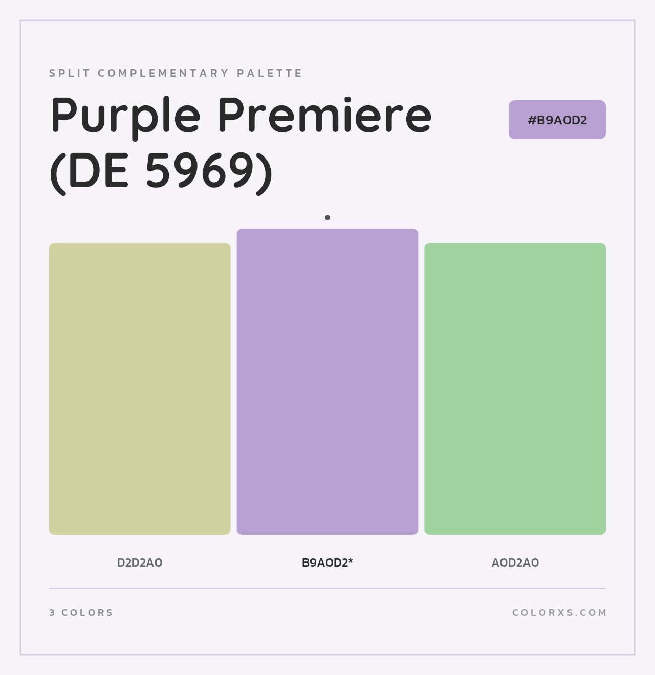 Purple Premiere (DE 5969) - Split-Complementary Color Palette