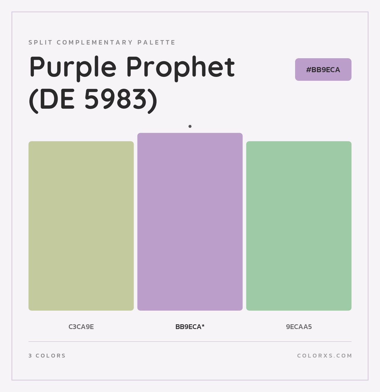 Purple Prophet (DE 5983) - Split-Complementary Color Palette