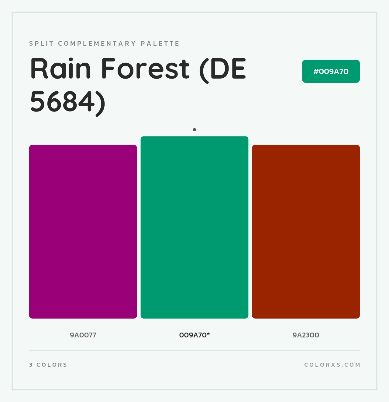 Rain Forest (DE 5684) - Split-Complementary Color Palette