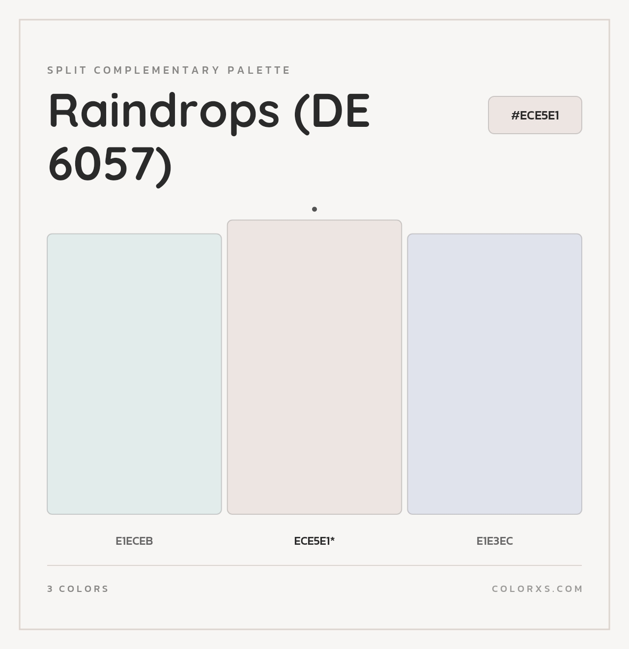 Raindrops (DE 6057) - Split-Complementary Color Palette