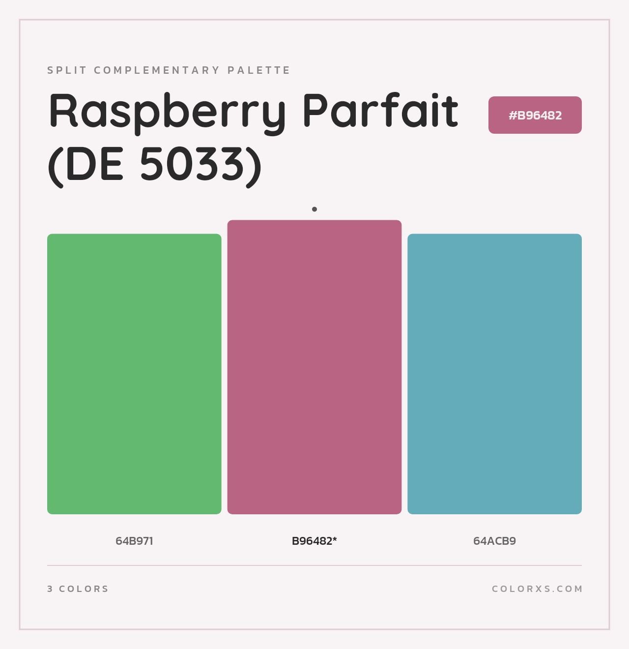 Raspberry Parfait (DE 5033) - Split-Complementary Color Palette