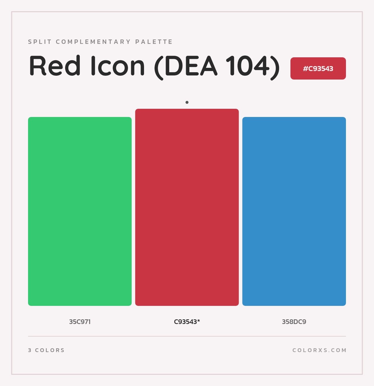 Red Icon (DEA 104) - Split-Complementary Color Palette