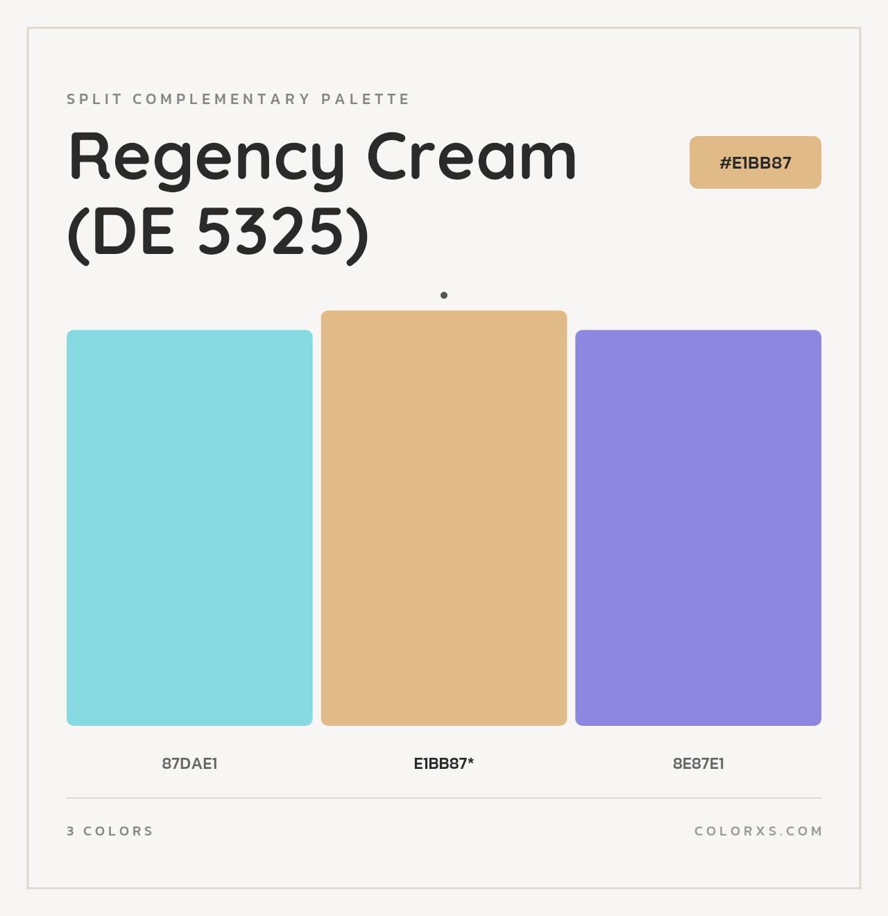 Regency Cream (DE 5325) - Split-Complementary Color Palette