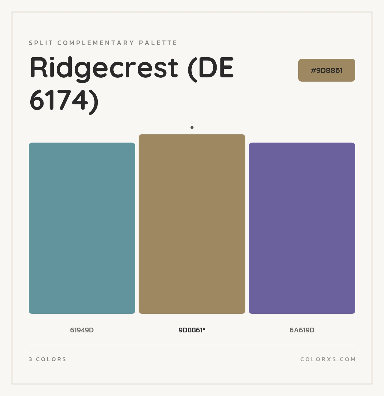 Ridgecrest (DE 6174) - Split-Complementary Color Palette