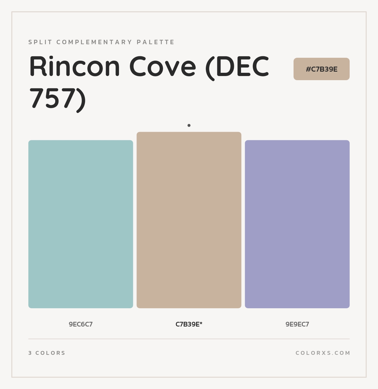 Rincon Cove (DEC 757) - Split-Complementary Color Palette