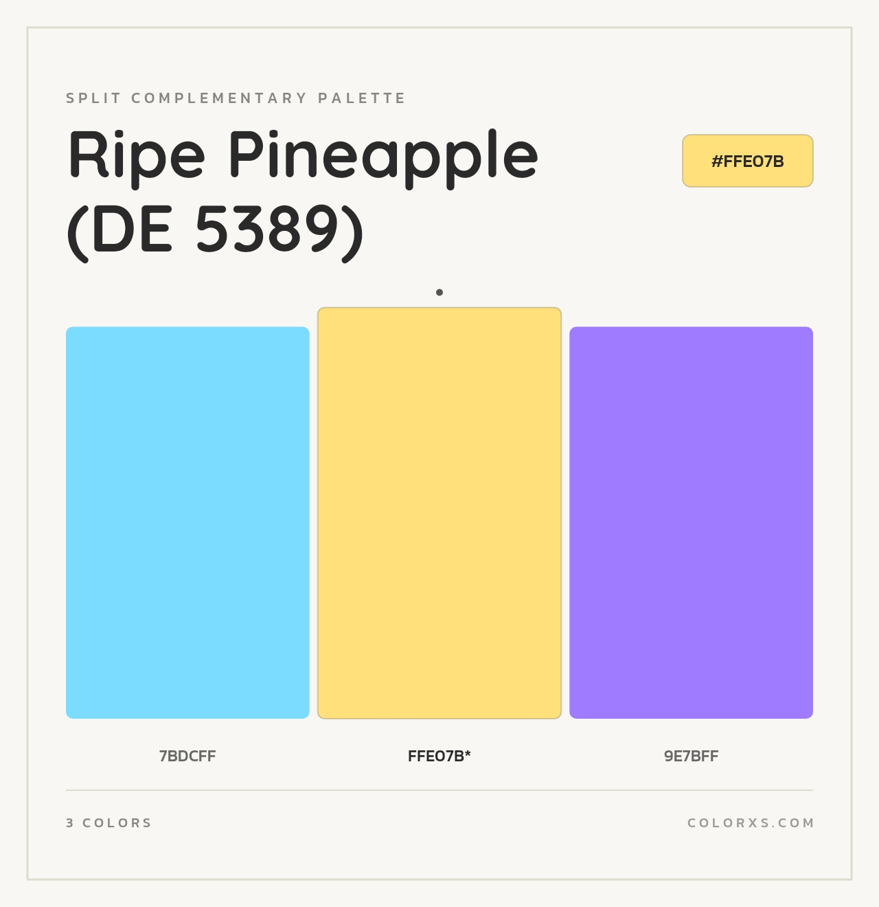 Ripe Pineapple (DE 5389) - Split-Complementary Color Palette