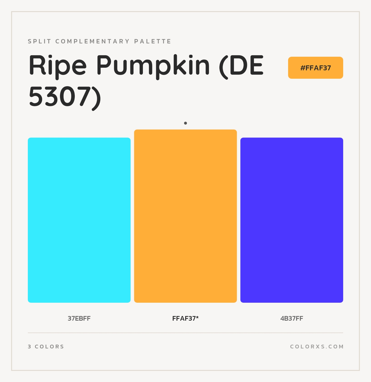 Ripe Pumpkin (DE 5307) - Split-Complementary Color Palette