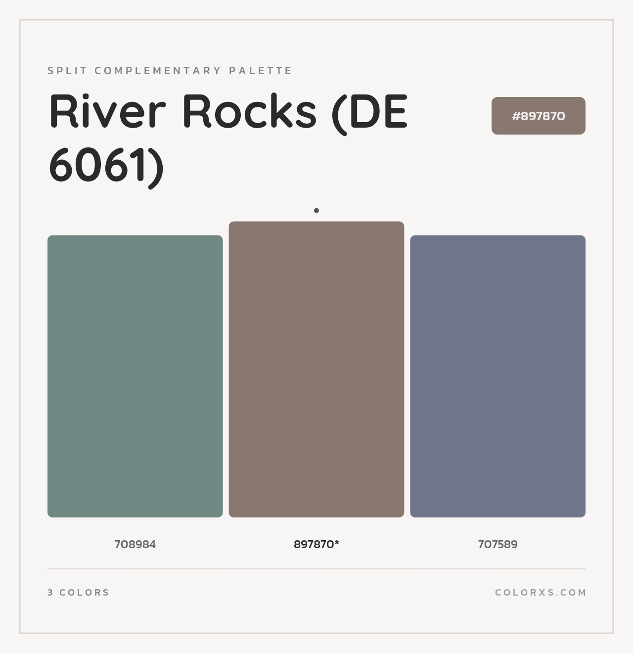 River Rocks (DE 6061) - Split-Complementary Color Palette