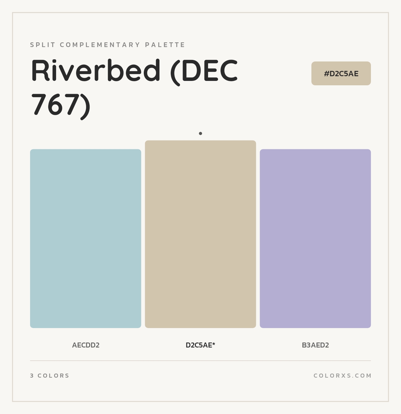 Riverbed (DEC 767) - Split-Complementary Color Palette