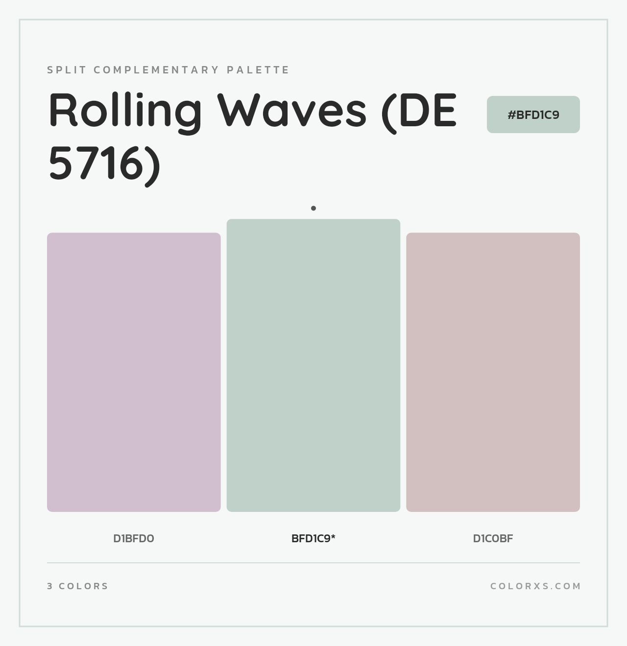 Rolling Waves (DE 5716) - Split-Complementary Color Palette