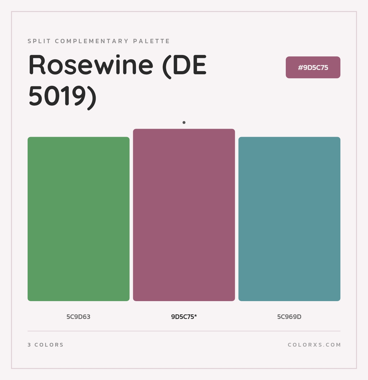 Rosewine (DE 5019) - Split-Complementary Color Palette