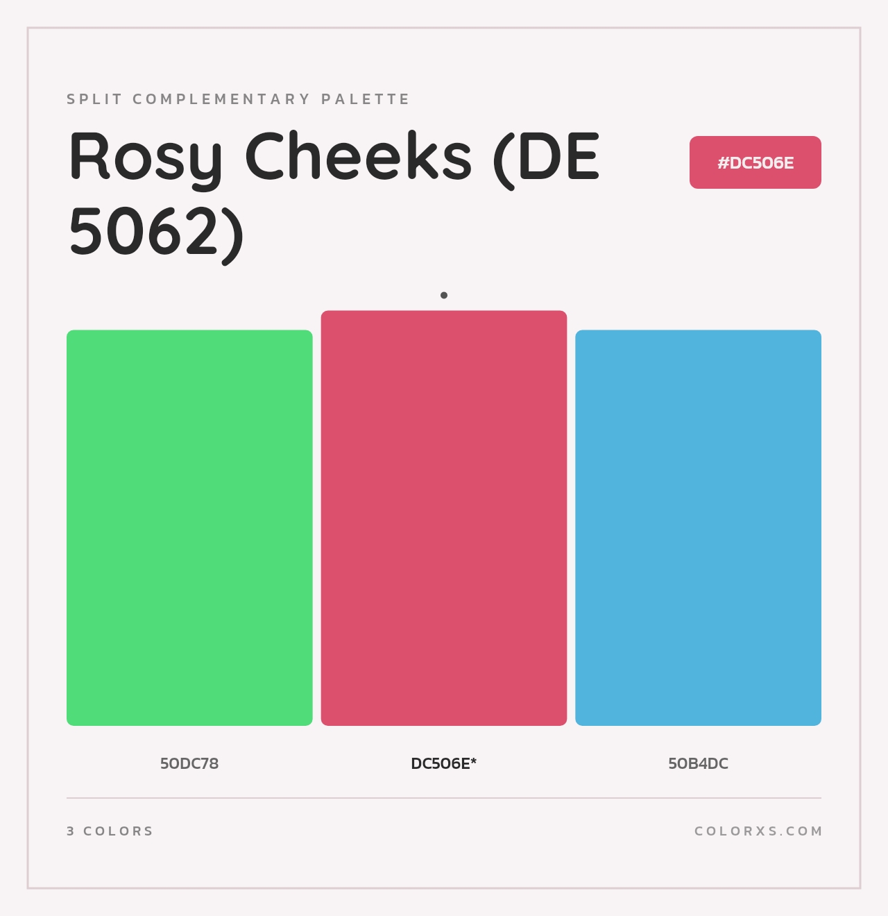Rosy Cheeks (DE 5062) - Split-Complementary Color Palette