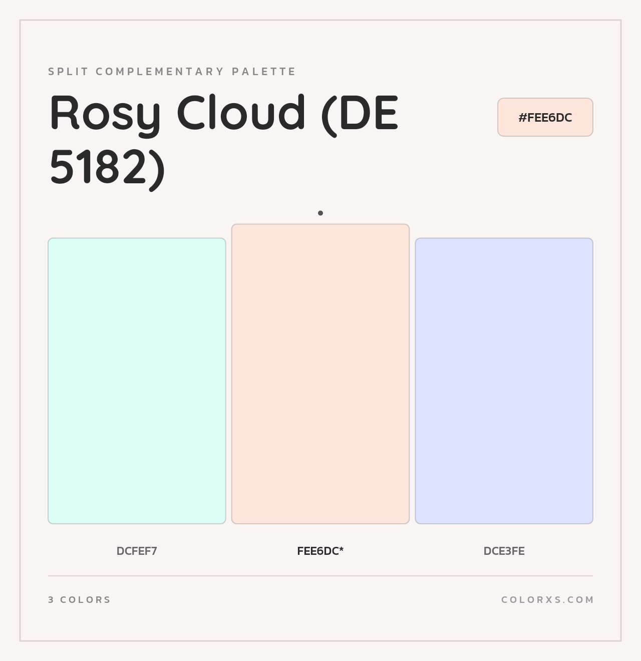 Rosy Cloud (DE 5182) - Split-Complementary Color Palette