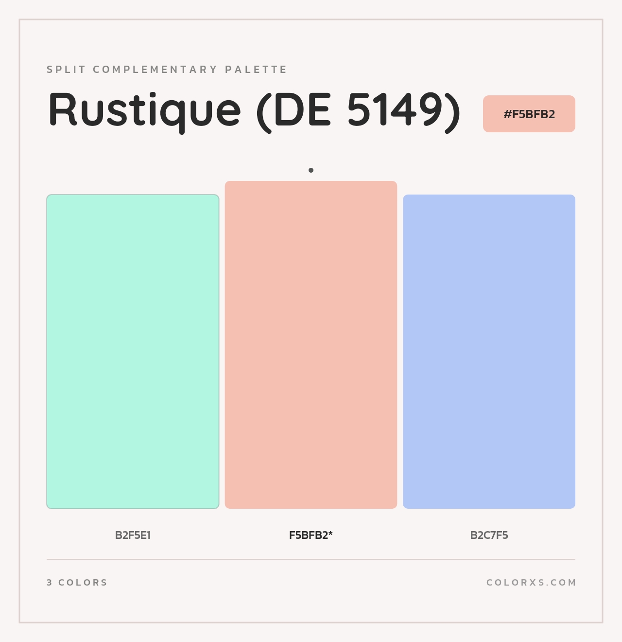 Rustique (DE 5149) - Split-Complementary Color Palette