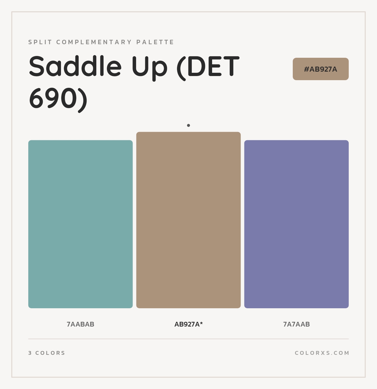Saddle Up (DET 690) - Split-Complementary Color Palette