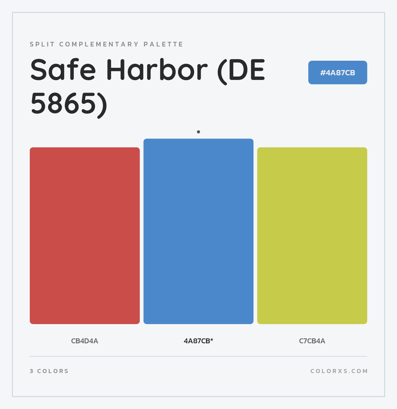 Safe Harbor (DE 5865) - Split-Complementary Color Palette