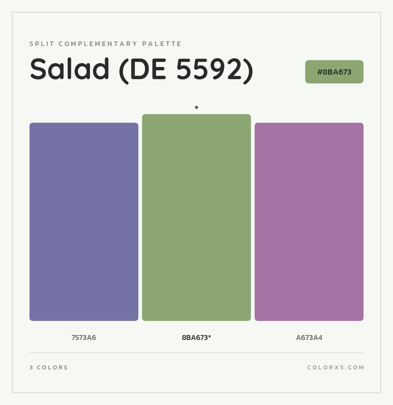 Salad (DE 5592) - Split-Complementary Color Palette