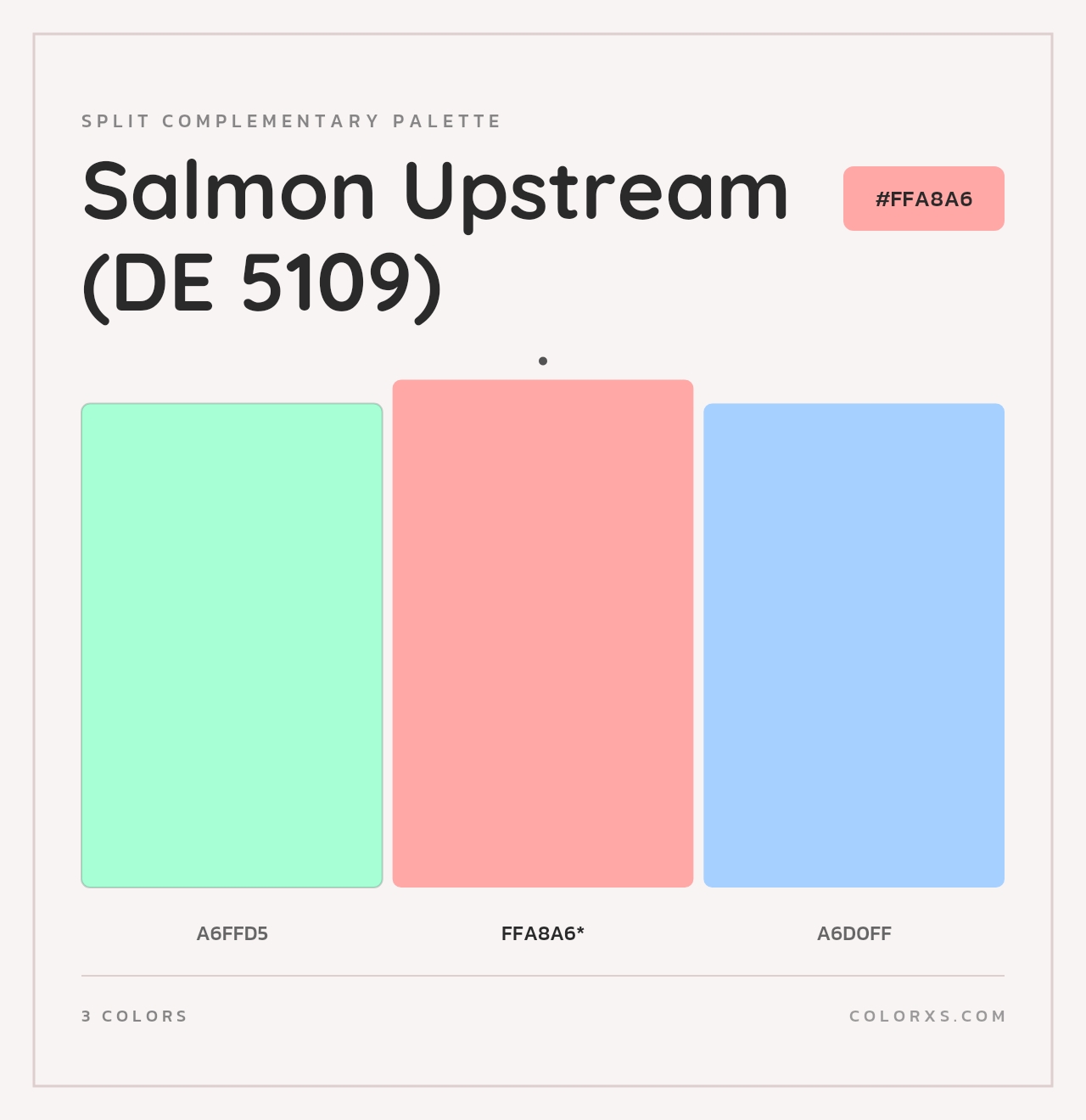 Salmon Upstream (DE 5109) - Split-Complementary Color Palette