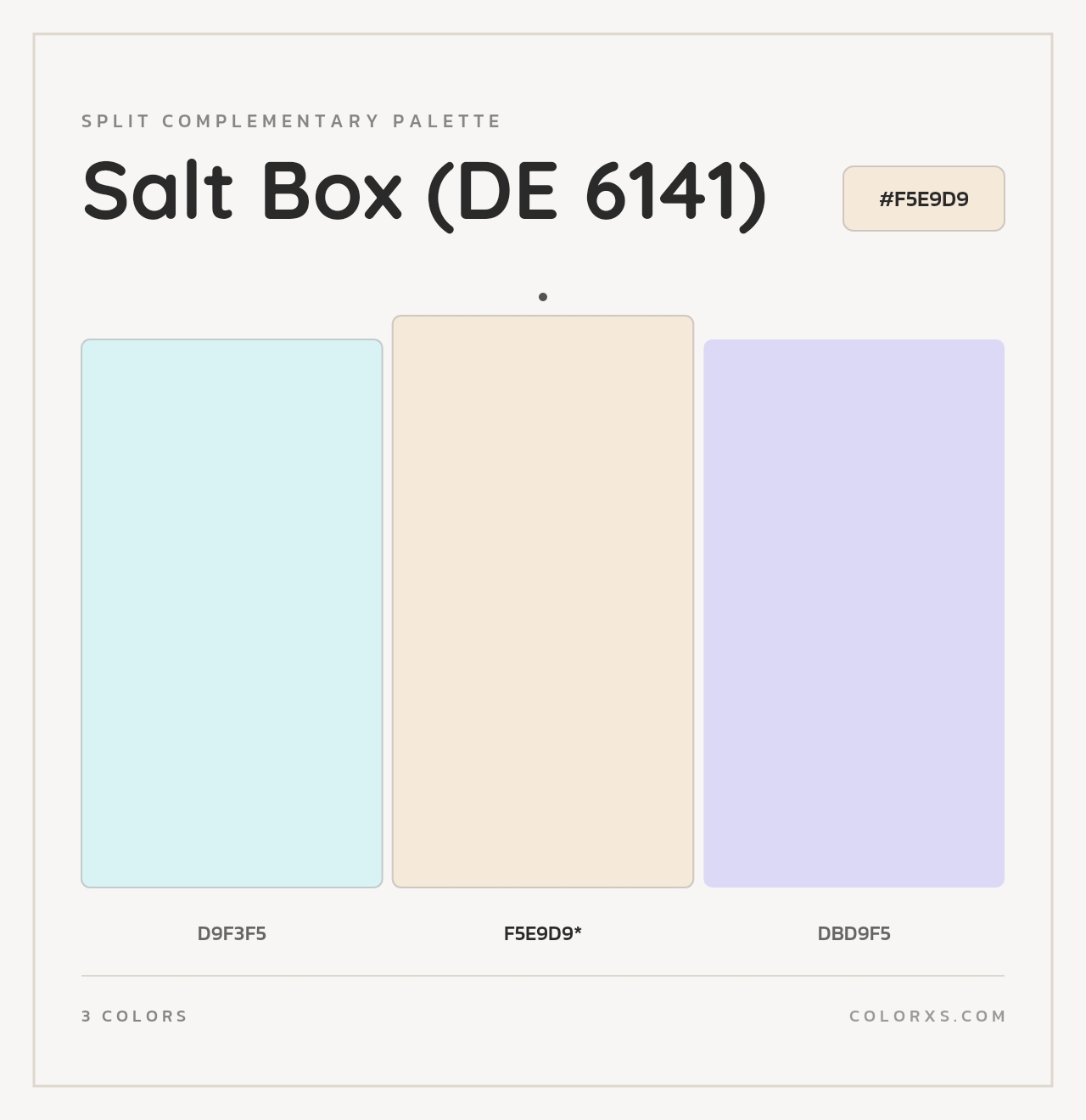 Salt Box (DE 6141) - Split-Complementary Color Palette