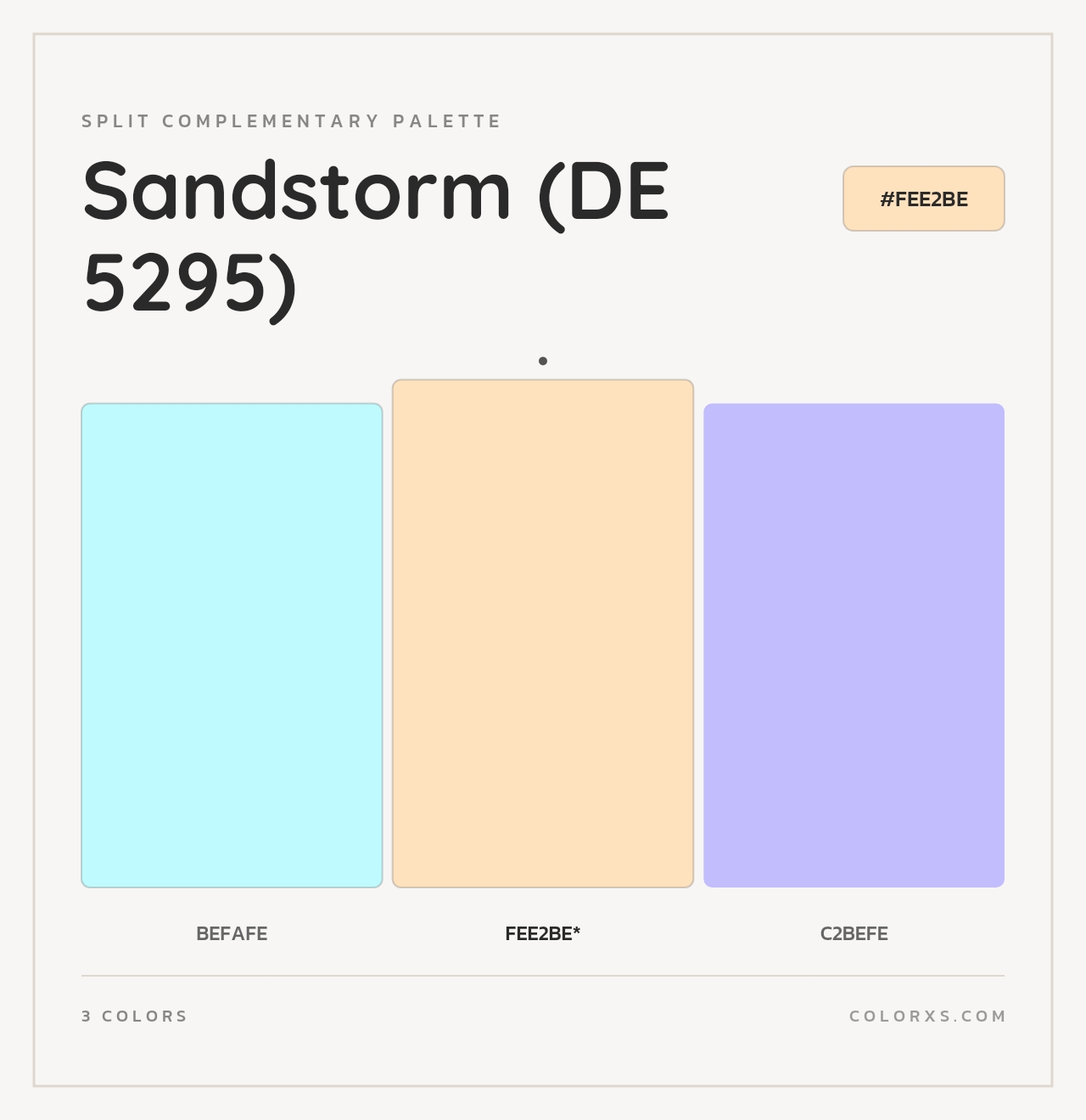 Sandstorm (DE 5295) - Split-Complementary Color Palette