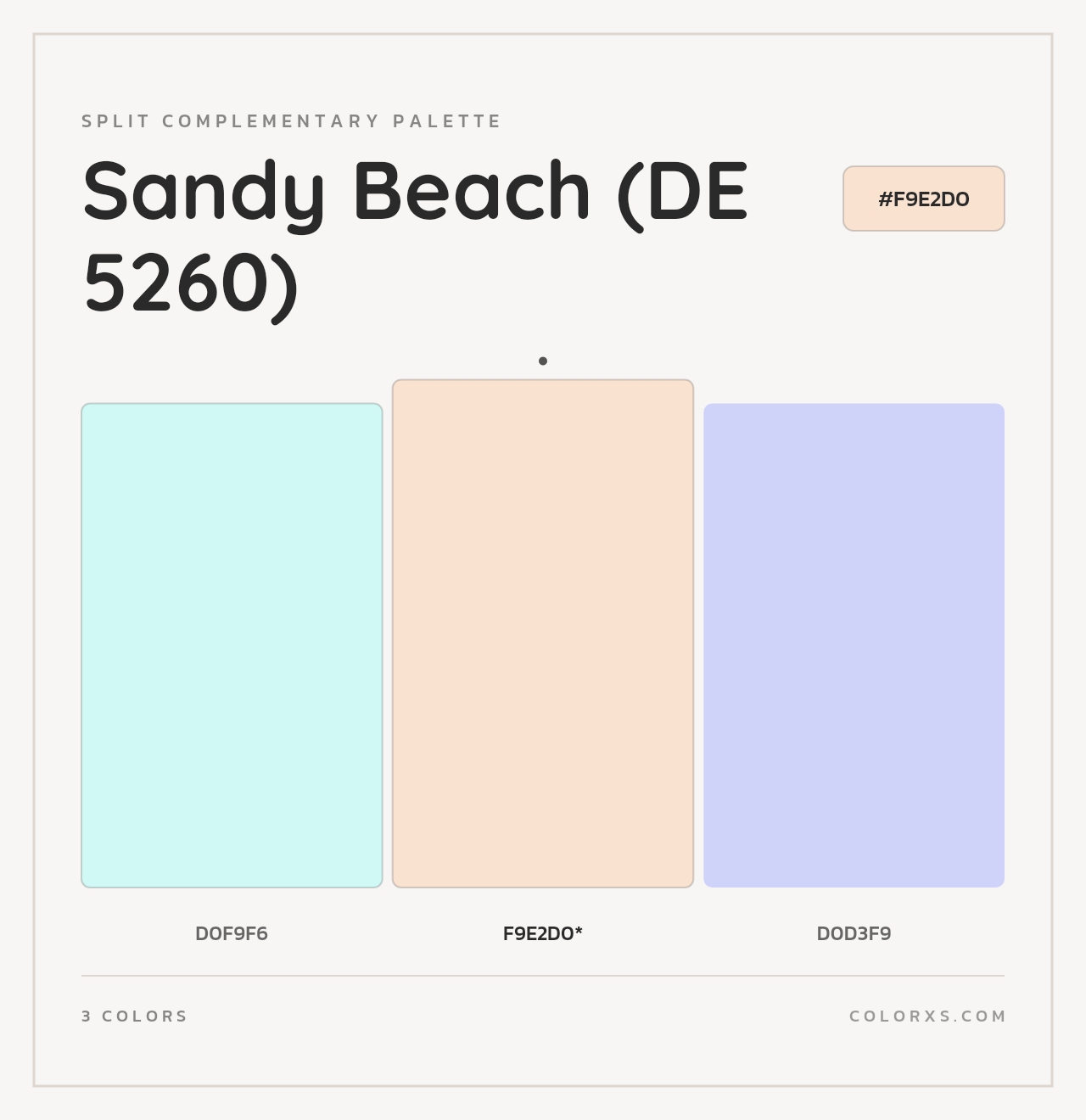 Sandy Beach (DE 5260) - Split-Complementary Color Palette