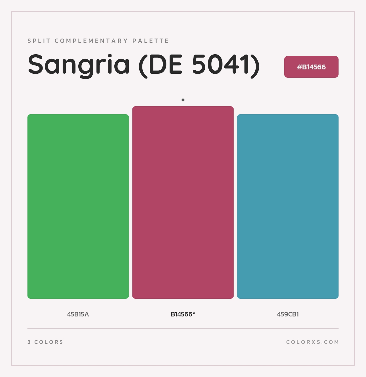 Sangria (DE 5041) - Split-Complementary Color Palette