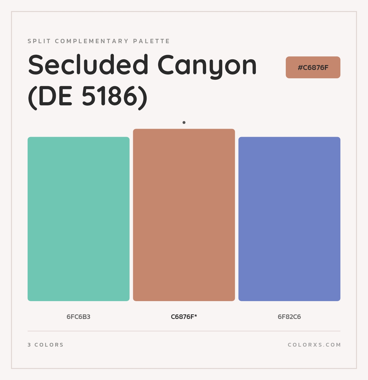 Secluded Canyon (DE 5186) - Split-Complementary Color Palette