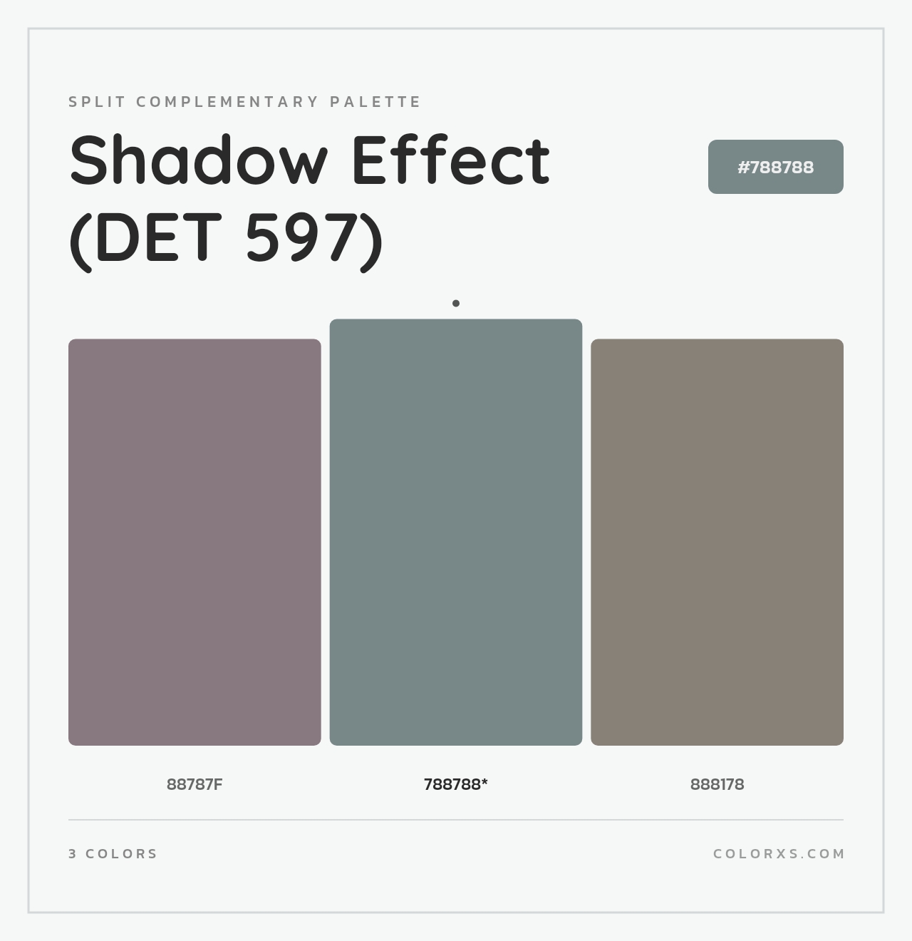 Shadow Effect (DET 597) - Split-Complementary Color Palette