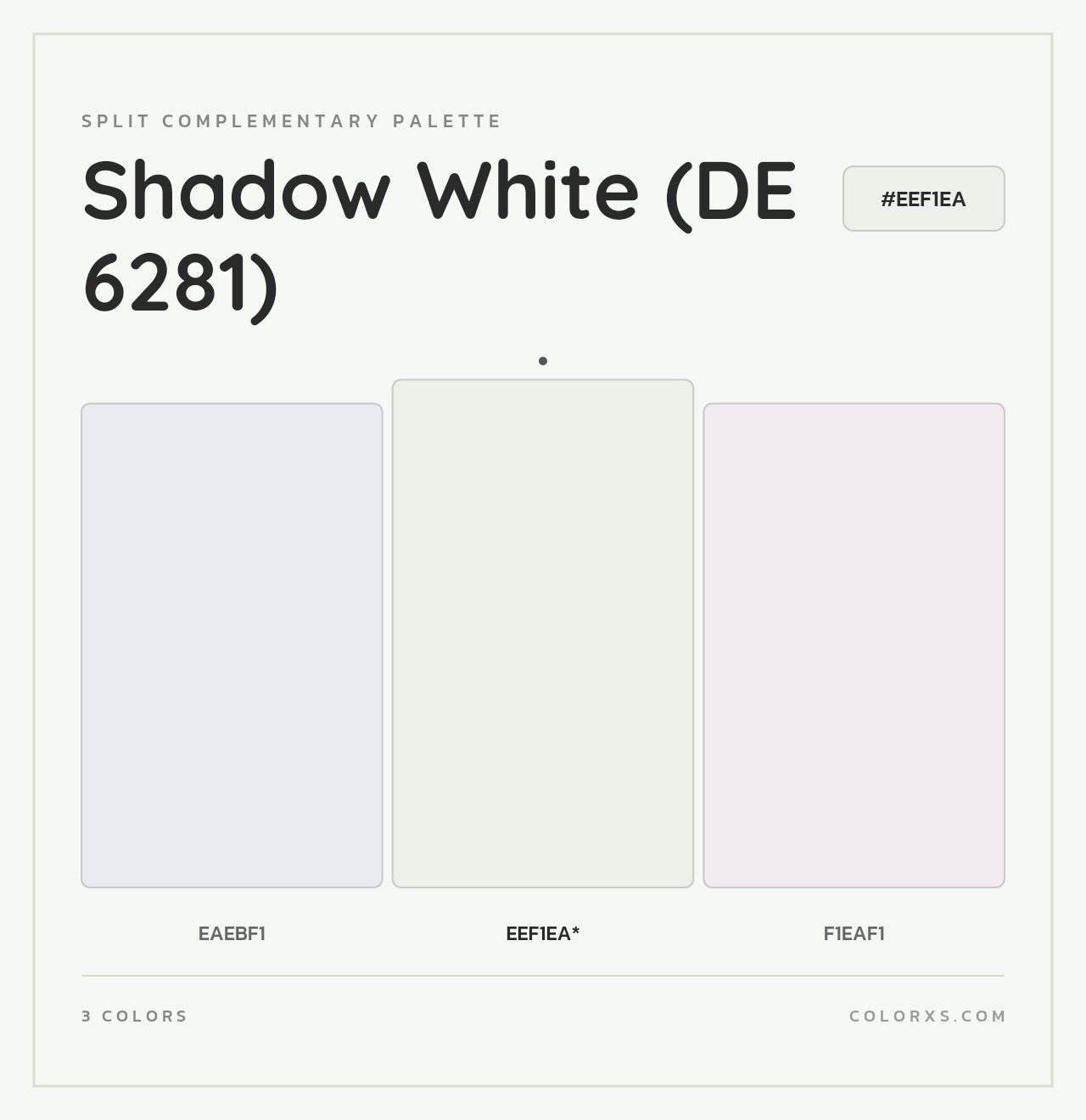 Shadow White (DE 6281) - Split-Complementary Color Palette