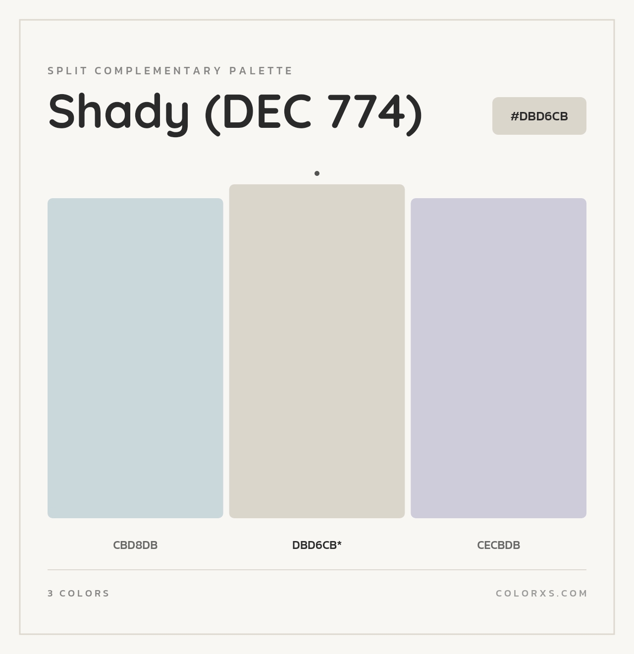Shady (DEC 774) - Split-Complementary Color Palette