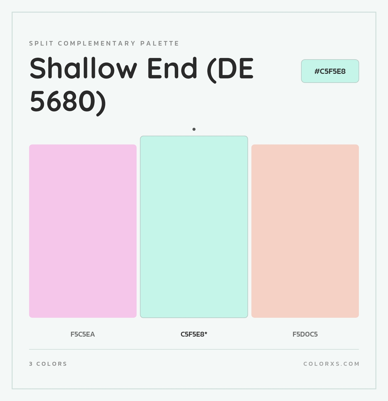 Shallow End (DE 5680) - Split-Complementary Color Palette