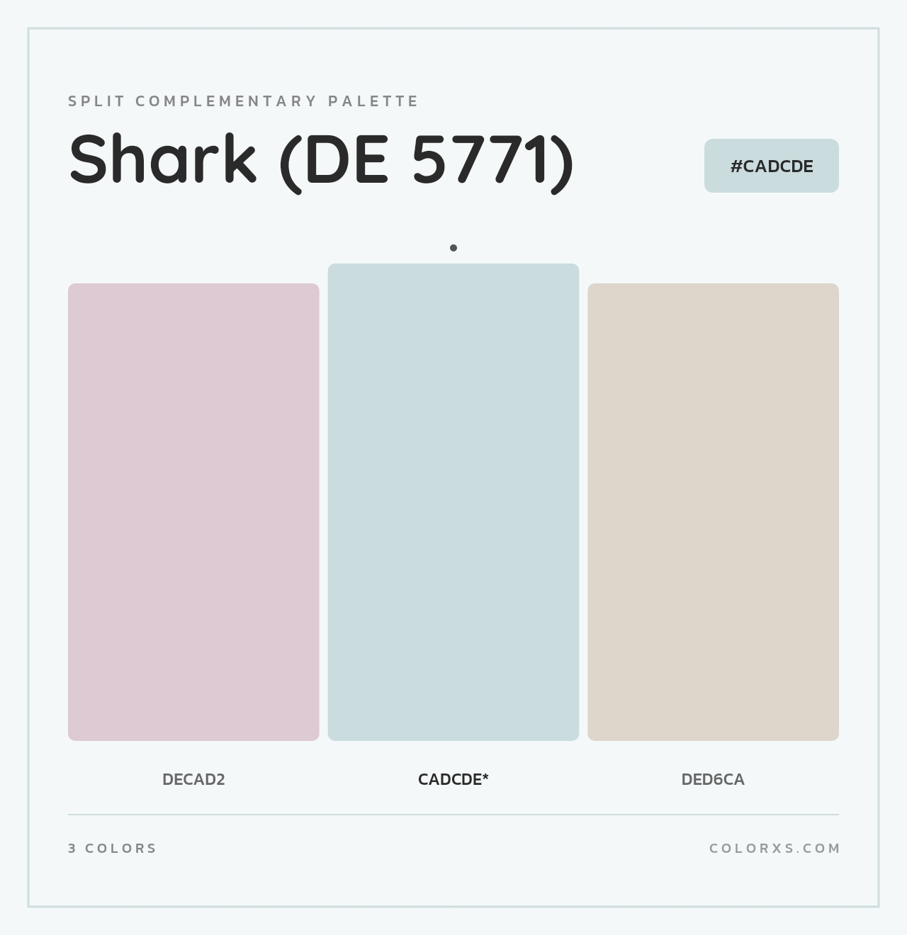 Shark (DE 5771) - Split-Complementary Color Palette