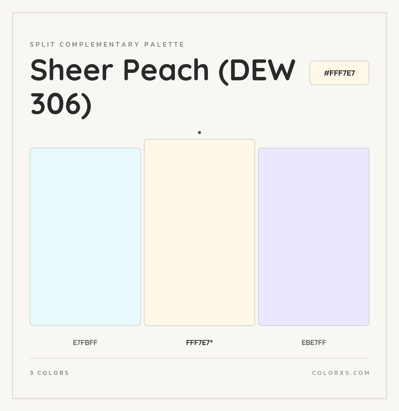 Sheer Peach (DEW 306) - Split-Complementary Color Palette