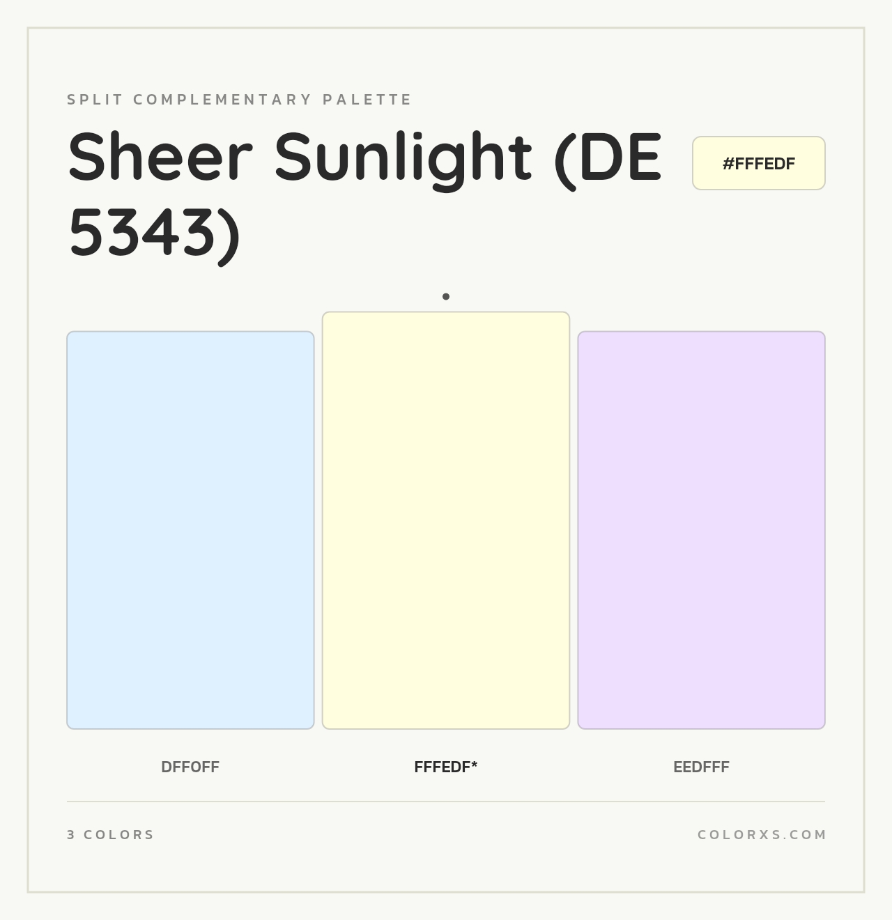 Sheer Sunlight (DE 5343) - Split-Complementary Color Palette