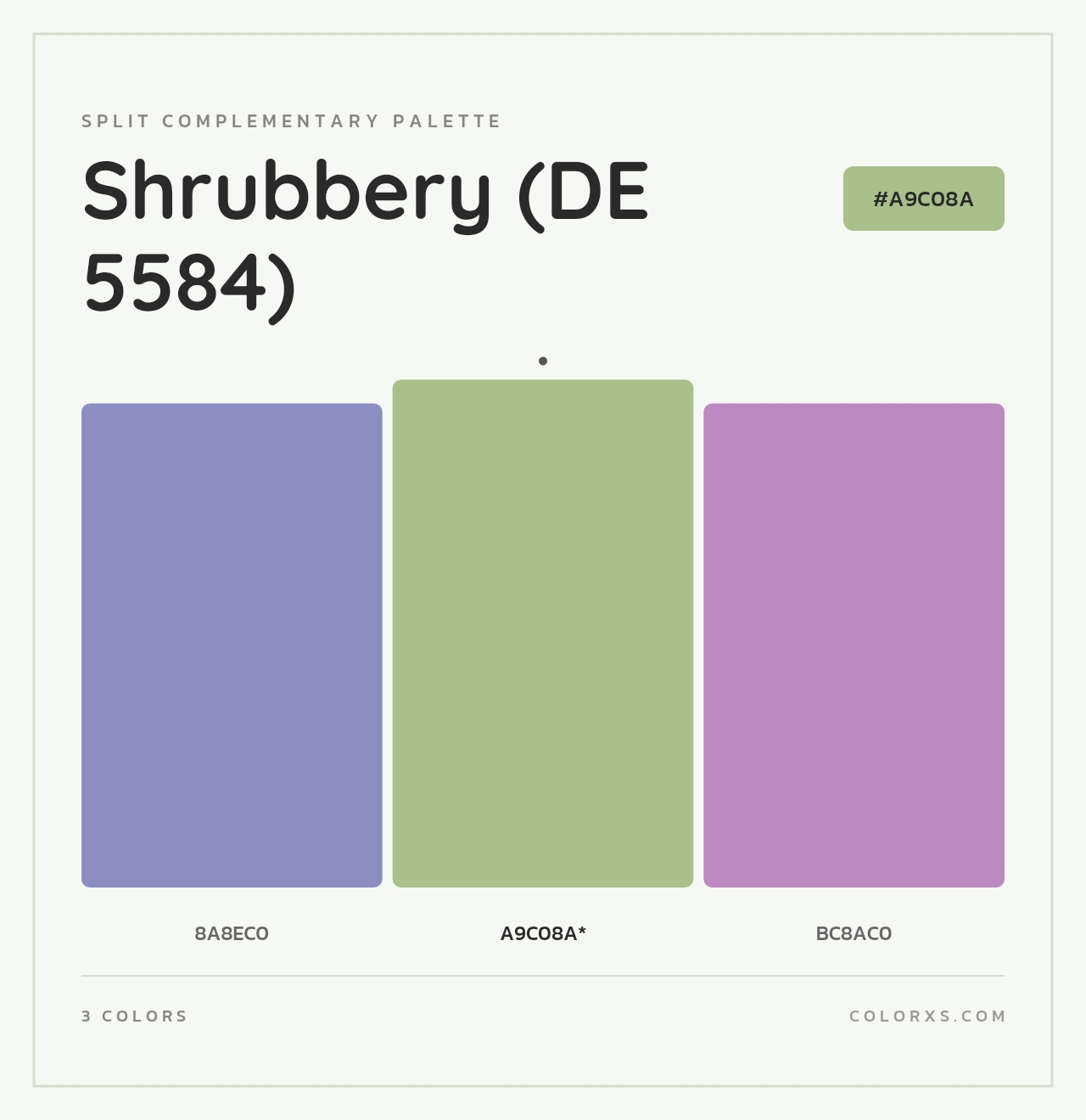 Shrubbery (DE 5584) - Split-Complementary Color Palette