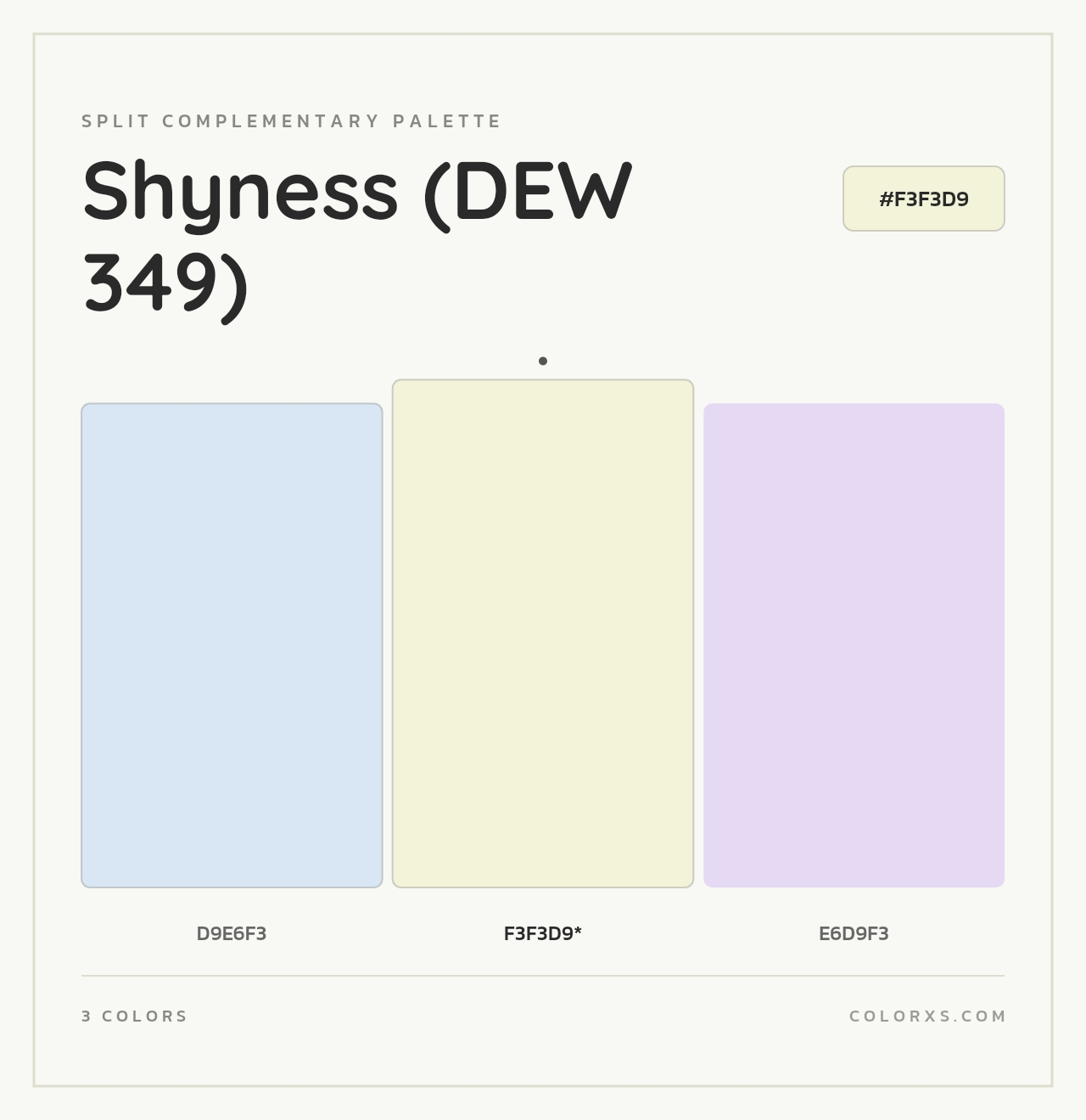 Shyness (DEW 349) - Split-Complementary Color Palette