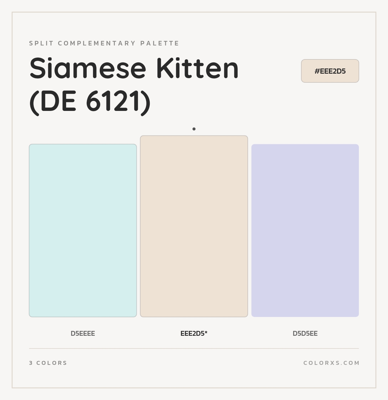 Siamese Kitten (DE 6121) - Split-Complementary Color Palette