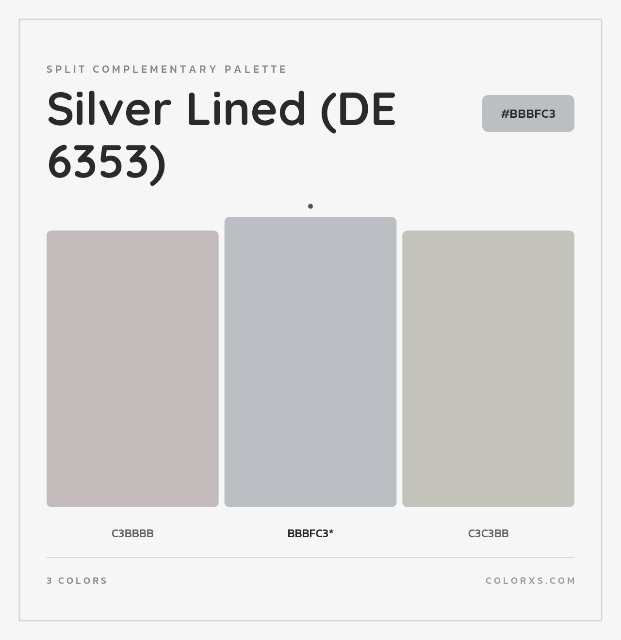 Silver Lined (DE 6353) - Split-Complementary Color Palette