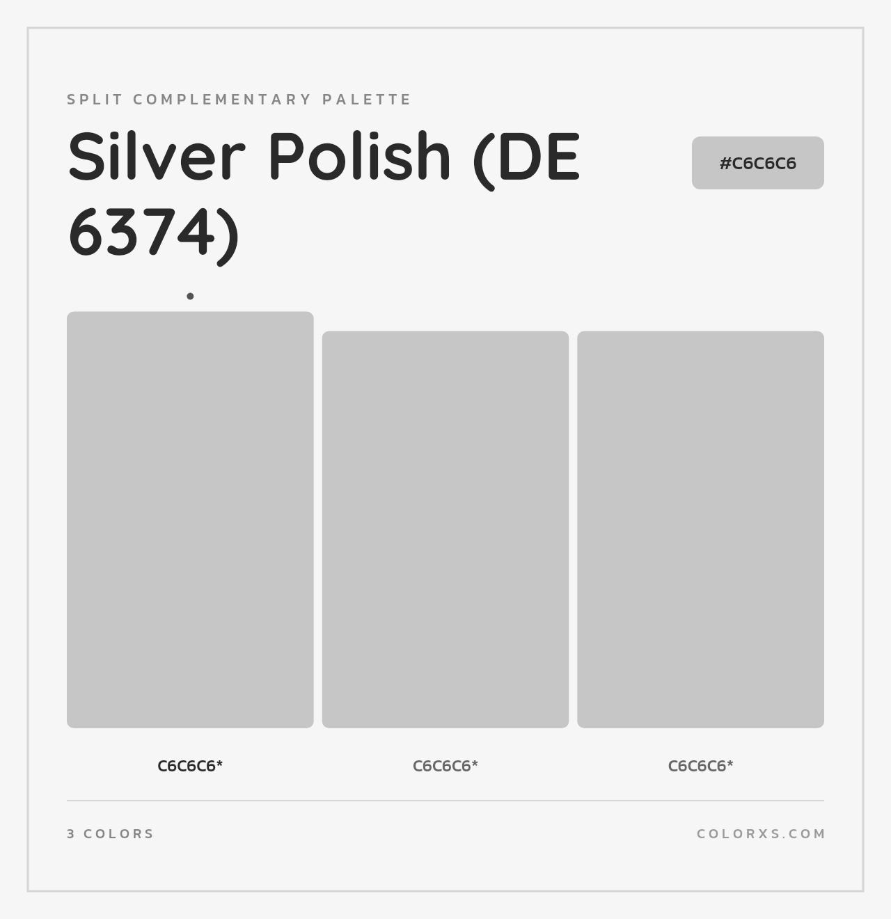 Silver Polish (DE 6374) - Split-Complementary Color Palette